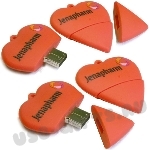 Медицинские usb флэш карты «Сердце с логотипом Jenapharm» красные флешки