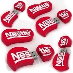 Флешки в виде логотипа «NESTLE» рекламные usb флэш карты с логотипом