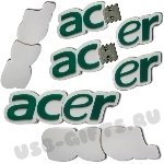 Зеленые флэшки в форме логотипа «Acer» оригинальные usb флеш карты