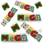 Флешки по индивидуальному дизайну «ТЦ МЕГА» пвх флешки с логотипом pvc